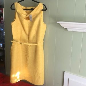 Yellow belted Ann Taylor dress